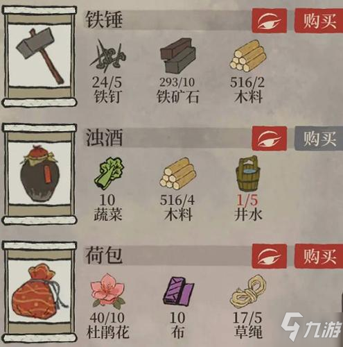 江南百景圖鐵錘荷包濁酒獲取攻略