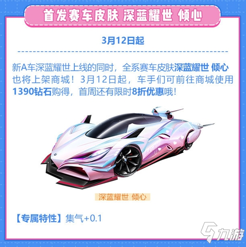 QQ飛車手遊 全新A車深藍耀世上線星座祈願