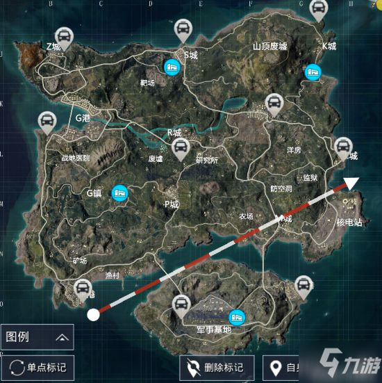 《和平精英》海島地圖茍分路線分享