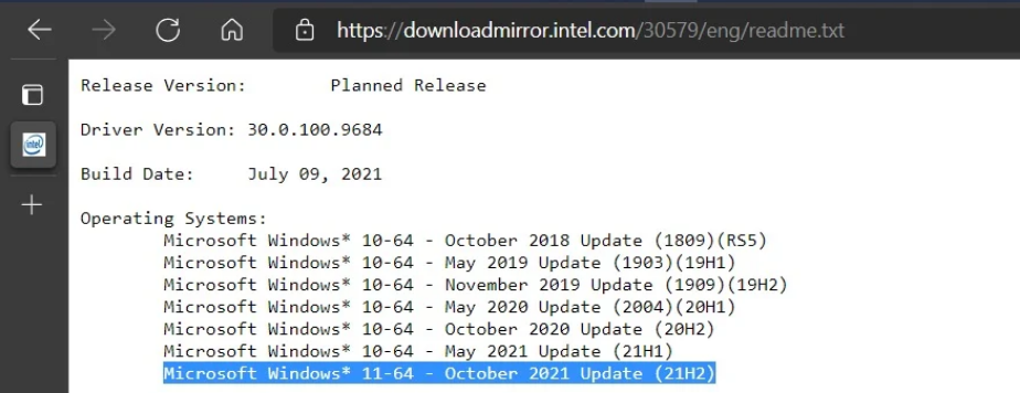 Windows 11 被稱為 2021 年 10 月更新